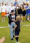 Arnhem 31 mei 2015
Voetbalclinic Klaas jan Huntelaar foundation op Papendal. Ook Enzo Knol en zijn vriendin Dee v d Zeeuw waren ook aanwezig.