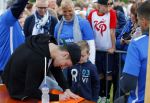 Arnhem 31 mei 2015
Voetbalclinic Klaas jan Huntelaar foundation op Papendal. Ook Enzo Knol en zijn vriendin Dee v d Zeeuw waren ook aanwezig.
