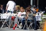 Amsterdam 21 mei 2015
Estelle Cruijff met een vriendin op terras.
