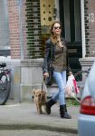 Amsterdam 22 mei 2015    
Evelyn Struik met hondje in amsterdam zuid
