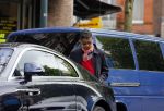 Amsterdam 9 mei 2015
Gerard Spong met zijn hondje en zijn Rolls Royce.