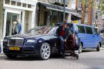 Amsterdam 9 mei 2015
Gerard Spong met zijn hondje en zijn Rolls Royce.