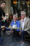 Amsterdam 26 mei 2015  
Jan des Bouvrie op terras in Amsterdam zuid