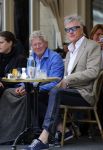 Amsterdam 26 mei 2015  
Jan des Bouvrie op terras in Amsterdam zuid