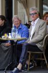 Amsterdam 26 mei 2015  
Jan des Bouvrie op terras in Amsterdam zuid