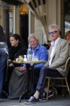 Amsterdam 26 mei 2015  
Jan des Bouvrie op terras in Amsterdam zuid