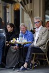 Amsterdam 26 mei 2015  
Jan des Bouvrie op terras in Amsterdam zuid