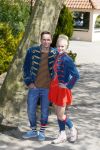 Alphen aan de Rijn 7 mei 2015
Patrick Martens (Koen),Aad van Toor (Adriaan), Bas van Toor (Bassie) en Janouk Kelderman (Keet) tijdens de opnamedag van de nieuwe speelfilm Keet & Koen en de speurtocht naar Bassie & Adriaan .
