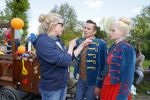 Alphen aan de Rijn 7 mei 2015
Patrick Martens (Koen),Aad van Toor (Adriaan), Bas van Toor (Bassie) en Janouk Kelderman (Keet) tijdens de opnamedag van de nieuwe speelfilm Keet & Koen en de speurtocht naar Bassie & Adriaan .