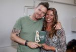 Amsterdam 8 juni 2015
Boekpresentatie Boek Danielle Oonk van t Schip in Yogacentrum Amsterdam. Danielle met broer  Johnny de Mol