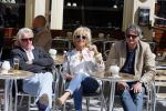 Amsterdam 26 mei 2015  
Joke Bruijs met haar vriend Frits Landesbergen en ex Boris Bayer en Gerard Cox