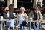 Amsterdam 26 mei 2015  
Joke Bruijs met haar vriend Frits Landesbergen en ex Boris Bayer en Gerard Cox