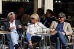 Amsterdam 26 mei 2015  
Joke Bruijs met haar vriend Frits Landesbergen en ex Boris Bayer en Gerard Cox