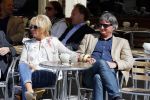 Amsterdam 26 mei 2015  
Joke Bruijs met haar vriend Frits Landesbergen en ex Boris Bayer en Gerard Cox