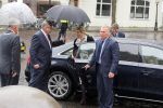 Utrecht 18 mei 2015
Koningin Maxima arriveert in haar audi A8 bij de prins Claus Leerstoel in Utrecht.