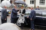 Utrecht 18 mei 2015
Koningin Maxima arriveert in haar audi A8 bij de prins Claus Leerstoel in Utrecht.