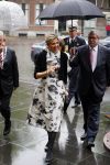 Utrecht 18 mei 2015
Koningin Maxima arriveert in haar audi A8 bij de prins Claus Leerstoel in Utrecht.