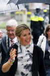 Utrecht 18 mei 2015
Koningin Maxima arriveert in haar audi A8 bij de prins Claus Leerstoel in Utrecht.