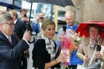 Utrecht 18 mei 2015
Koningin Maxima arriveert in haar audi A8 bij de prins Claus Leerstoel in Utrecht.