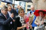 Utrecht 18 mei 2015
Koningin Maxima arriveert in haar audi A8 bij de prins Claus Leerstoel in Utrecht.