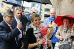 Utrecht 18 mei 2015
Koningin Maxima arriveert in haar audi A8 bij de prins Claus Leerstoel in Utrecht.