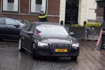 Utrecht 18 mei 2015
Koningin Maxima arriveert in haar audi A8 bij de prins Claus Leerstoel in Utrecht.