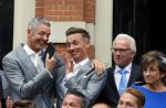 Amsterdam 1 mei 2015
Koos v Plateringen en Ton Keunen trouwen in huis Bartalotti. Ook de 2 zoons van Ton zijn aanwezig.