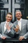 Amsterdam 1 mei 2015
Koos v Plateringen en Ton Keunen trouwen in huis Bartalotti. Ook de 2 zoons van Ton zijn aanwezig.