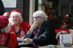 Amsterdam 12 mei 2015  
Nelly Frijda met 2 ex prostituees (ouwehoeren) Louise Fokkens en Martine Fokkens op terras