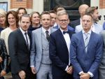 Amsterdam 1 mei 2015
Koos v Plateringen en Ton Keunen trouwen in huis Bartalotti. Ook de 2 zoons van Ton zijn aanwezig. Patrick Martens