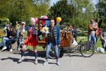 Alphen aan de Rijn 7 mei 2015
Patrick Martens (Koen),Aad van Toor (Adriaan), Bas van Toor (Bassie) en Janouk Kelderman (Keet) tijdens de opnamedag van de nieuwe speelfilm Keet & Koen en de speurtocht naar Bassie & Adriaan .