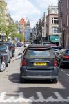 Amsterdam 7 mei 2015 
Patty Brard in haar smart de Patmobile