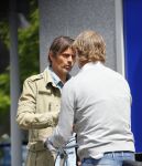 Amsterdam 20 mei 2015
Philip Cocu met een vriend op de fiets in Amsterdam.