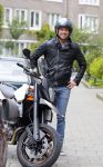 Amsterdam 27 mei 2015  
Rick Brandsteder op zijn motor in amsterdam