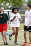Amsterdam 21 mei 2016
Voetballen voor down in Amsterdam met div Bn ers.
Raffaela Paton met dochter