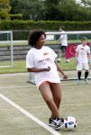 Amsterdam 21 mei 2016
Voetballen voor down in Amsterdam met div Bn ers.
Raffaela Paton met dochter