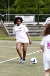 Amsterdam 21 mei 2016
Voetballen voor down in Amsterdam met div Bn ers.
Raffaela Paton met dochter