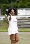 Amsterdam 21 mei 2016
Voetballen voor down in Amsterdam met div Bn ers.
Raffaela Paton met dochter