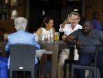Amsterdam 4 juni 2016 
Ursul de Geer met vriendin op terras bij hotel Americain.
