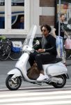 Amsterdam 3 juni 2017  
Oud Idols deelnemers Aaron op vespa scooter.