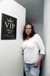 Breda 11 mei 2017
Andrea van der Kaap de weduwe van Sugar Lee Hooper op haar scootmobiel