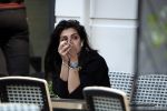 Amsterdam 7 juni 2017 
Anna Nooshin verdrietig bellend op terras