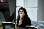 Amsterdam 7 juni 2017 
Anna Nooshin verdrietig bellend op terras