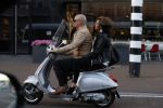 Amsterdam 16 juni 2017
Astrid Joosten achter op de vespa scooter bij Maik de Boer