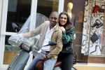 Amsterdam 16 juni 2017
Bryan Roy met zijn vriendin op Vespa scooter