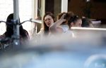 Amsterdam 15 juni 2017 
Carice v Houten en Eva v d Gucht op terras