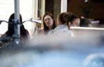 Amsterdam 15 juni 2017 
Carice v Houten en Eva v d Gucht op terras
