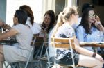 Amsterdam 15 juni 2017 
Carice v Houten en Eva v d Gucht op terras