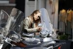 Amsterdam 23 mei 2017
Chelsey Weimar met haar vespa scooter