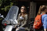 Amsterdam 23 mei 2017
Chelsey Weimar met haar vespa scooter